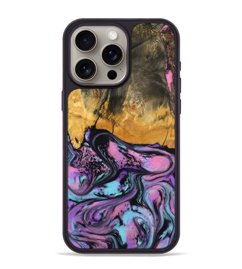 iPhone 15 Pro Max Wood Phone Case - Clarice (Purple, 796941)