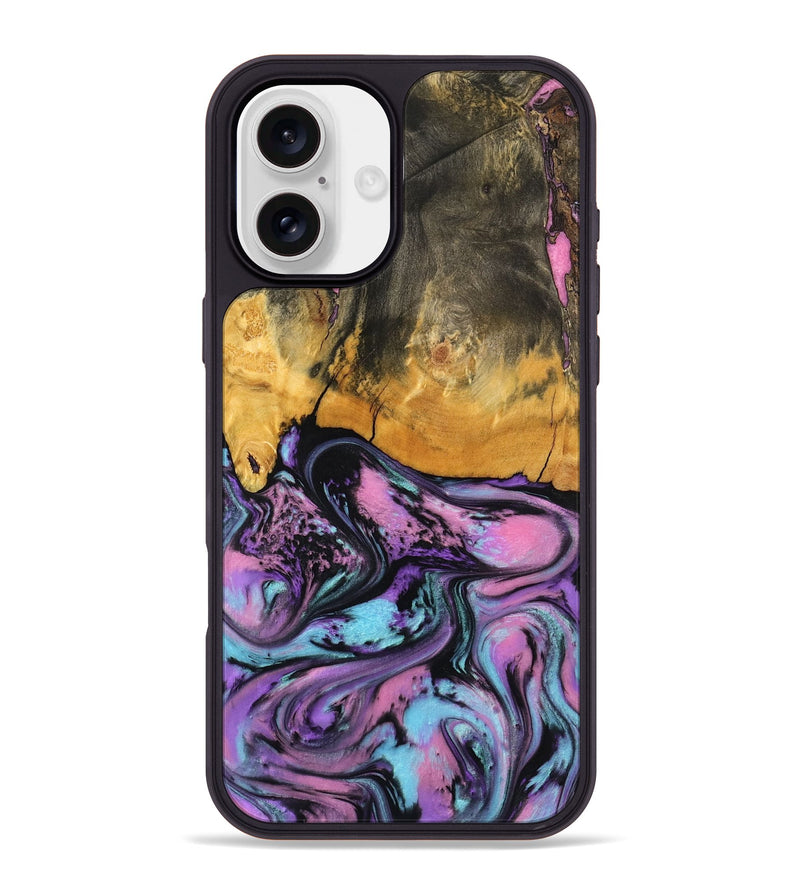iPhone 16 Plus Wood Phone Case - Clarice (Purple, 796941)