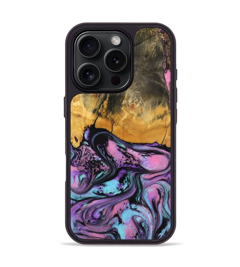 iPhone 16 Pro Wood Phone Case - Clarice (Purple, 796941)