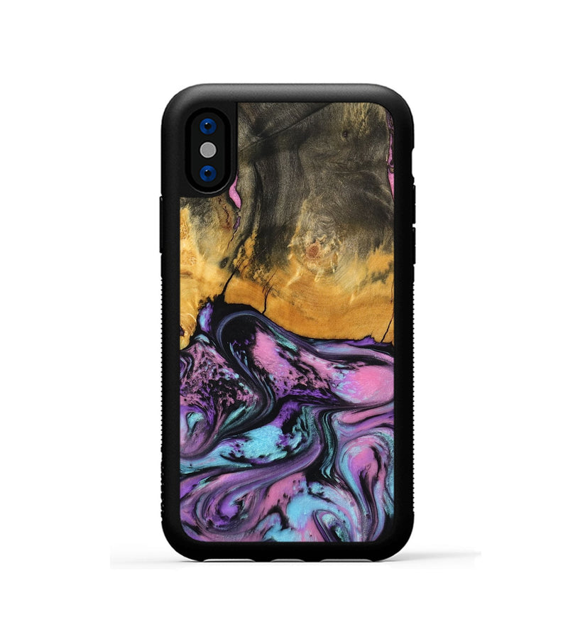 iPhone Xs Wood Phone Case - Clarice (Purple, 796941)