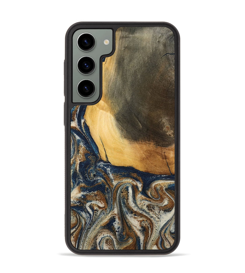 Galaxy S23 Plus Wood Phone Case - Kinley (Teal & Gold, 796957)