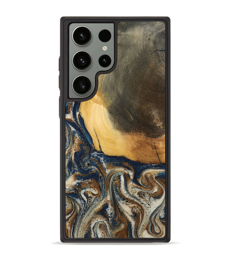 Galaxy S23 Ultra Wood Phone Case - Kinley (Teal & Gold, 796957)