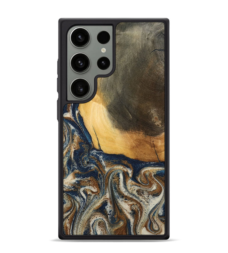 Galaxy S24 Ultra Wood Phone Case - Kinley (Teal & Gold, 796957)