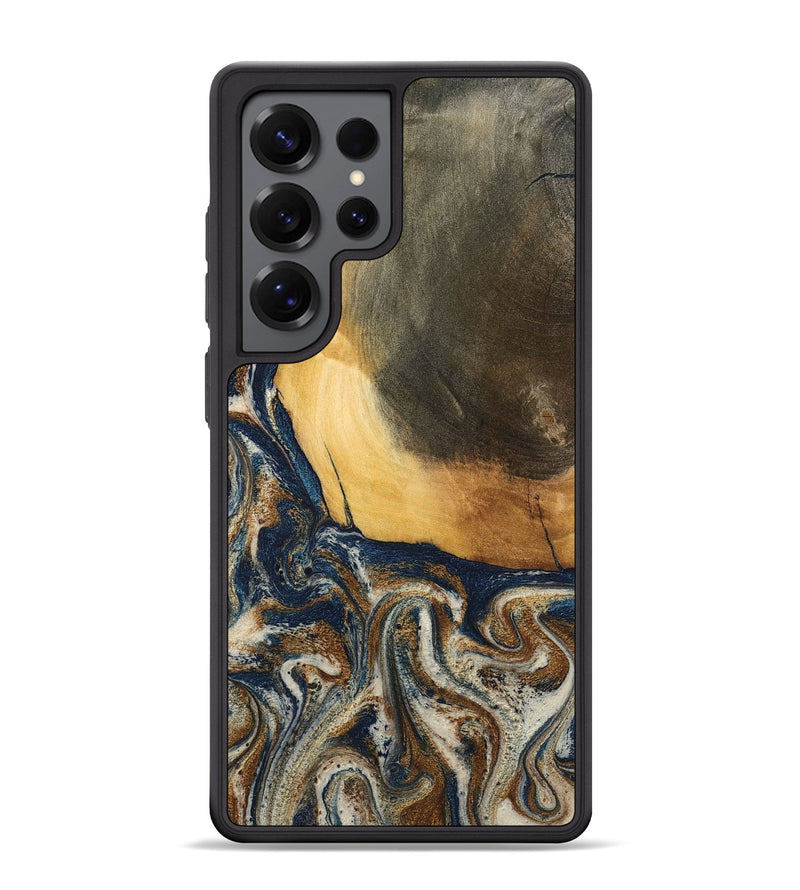 Galaxy S25 Ultra Wood Phone Case - Kinley (Teal & Gold, 796957)