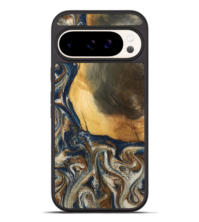 Pixel 9 Pro XL Wood Phone Case - Kinley (Teal & Gold, 796957)