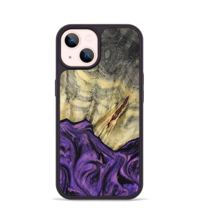iPhone 14 Wood Phone Case - Ainhoa (Purple, 796960)