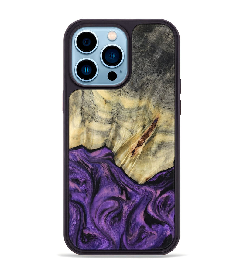 iPhone 14 Pro Max Wood Phone Case - Ainhoa (Purple, 796960)