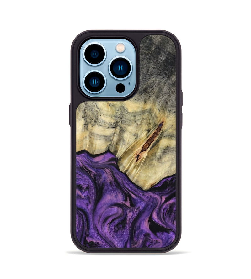 iPhone 14 Pro Wood Phone Case - Ainhoa (Purple, 796960)