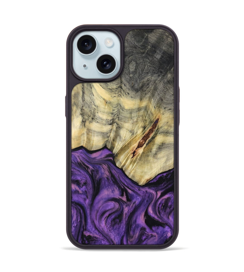 iPhone 15 Wood Phone Case - Ainhoa (Purple, 796960)