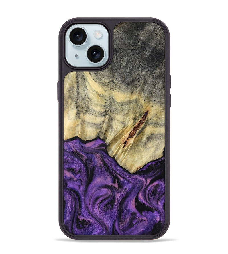 iPhone 15 Plus Wood Phone Case - Ainhoa (Purple, 796960)