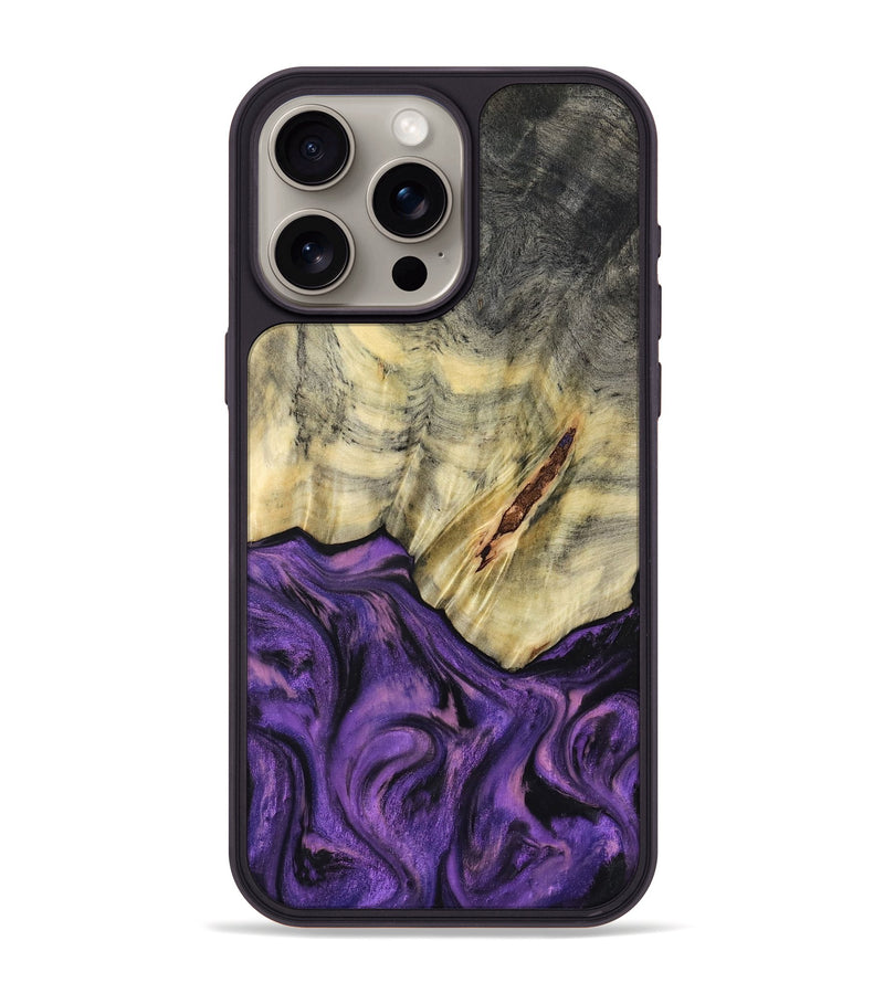 iPhone 15 Pro Max Wood Phone Case - Ainhoa (Purple, 796960)