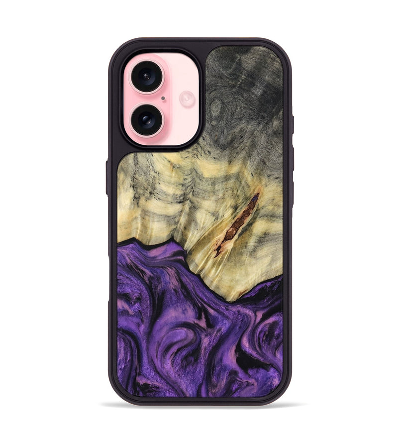 iPhone 16 Wood Phone Case - Ainhoa (Purple, 796960)