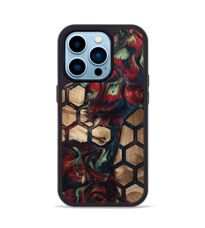 iPhone 14 Pro Wood Phone Case - Quiana (Pattern, 796982)