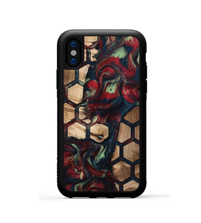 iPhone Xs Wood Phone Case - Quiana (Pattern, 796982)
