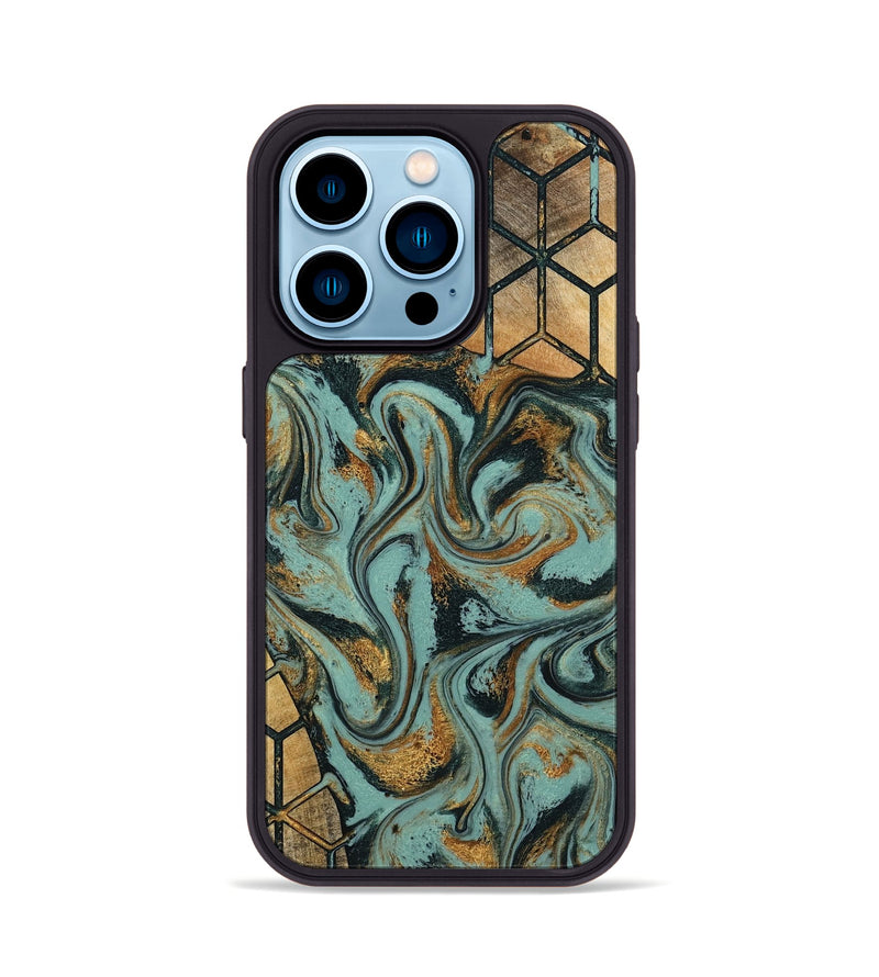 iPhone 14 Pro Wood Phone Case - Dasia (Pattern, 796989)