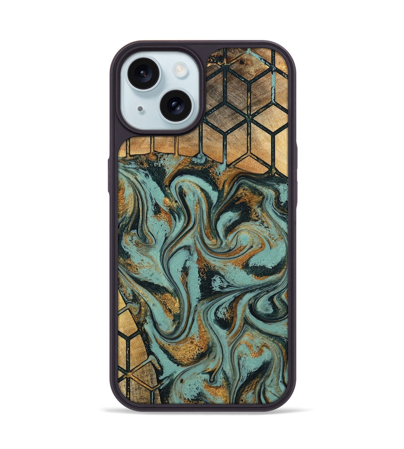 iPhone 15 Wood Phone Case - Dasia (Pattern, 796989)