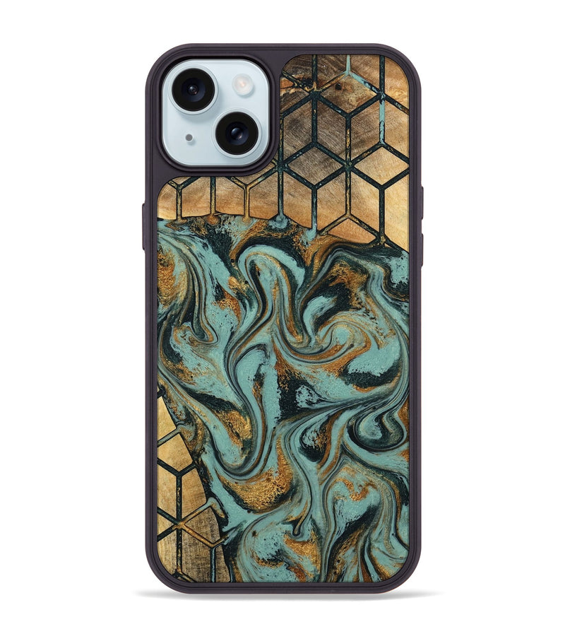 iPhone 15 Plus Wood Phone Case - Dasia (Pattern, 796989)