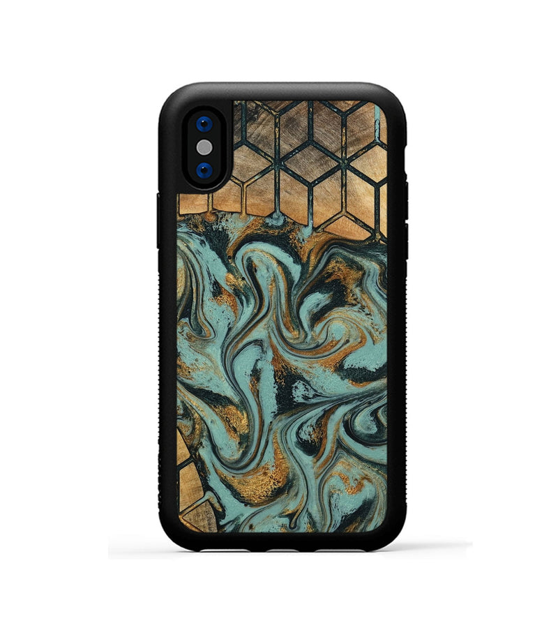 iPhone Xs Wood Phone Case - Dasia (Pattern, 796989)