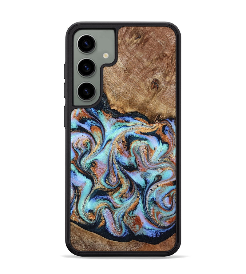Galaxy S24 Plus Wood Phone Case - Daja (Teal & Gold, 797021)