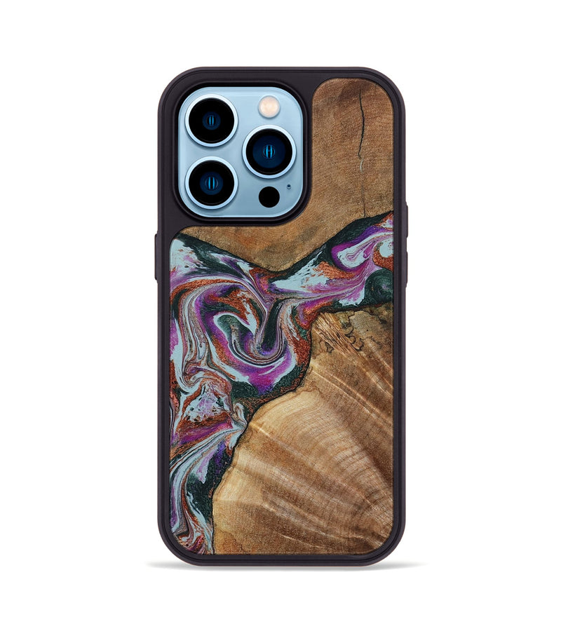 iPhone 14 Pro Wood Phone Case - Green (Green, 797042)