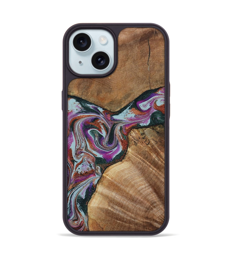 iPhone 15 Wood Phone Case - Green (Green, 797042)