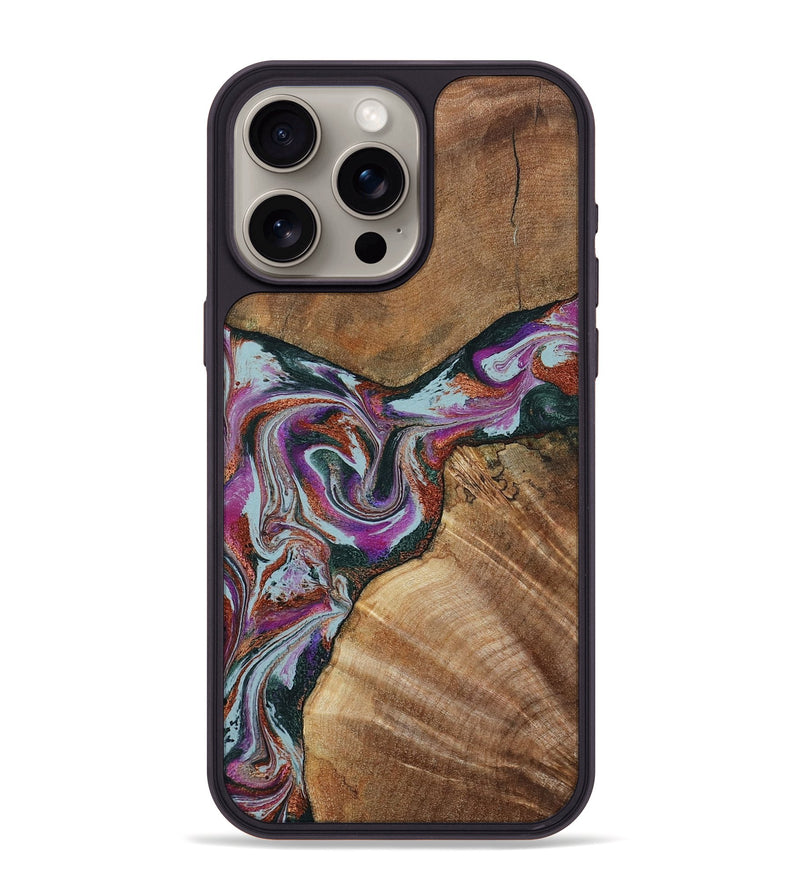 iPhone 15 Pro Max Wood Phone Case - Green (Green, 797042)