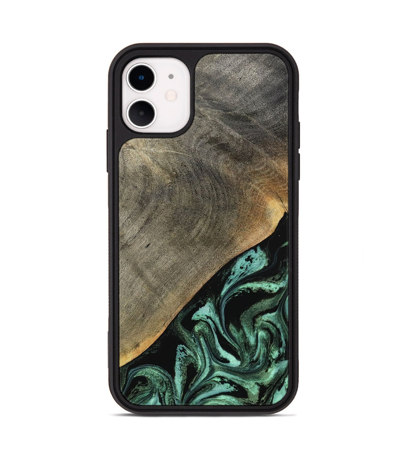 iPhone 11 Wood Phone Case - Zack (Green, 797045)