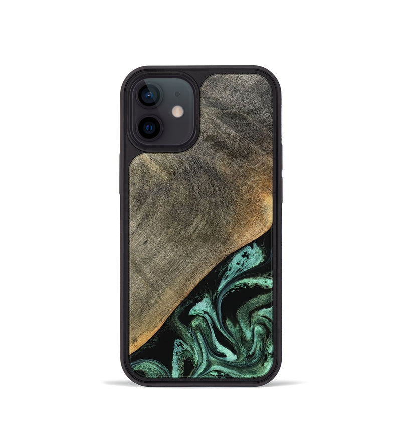 iPhone 12 mini Wood Phone Case - Zack (Green, 797045)
