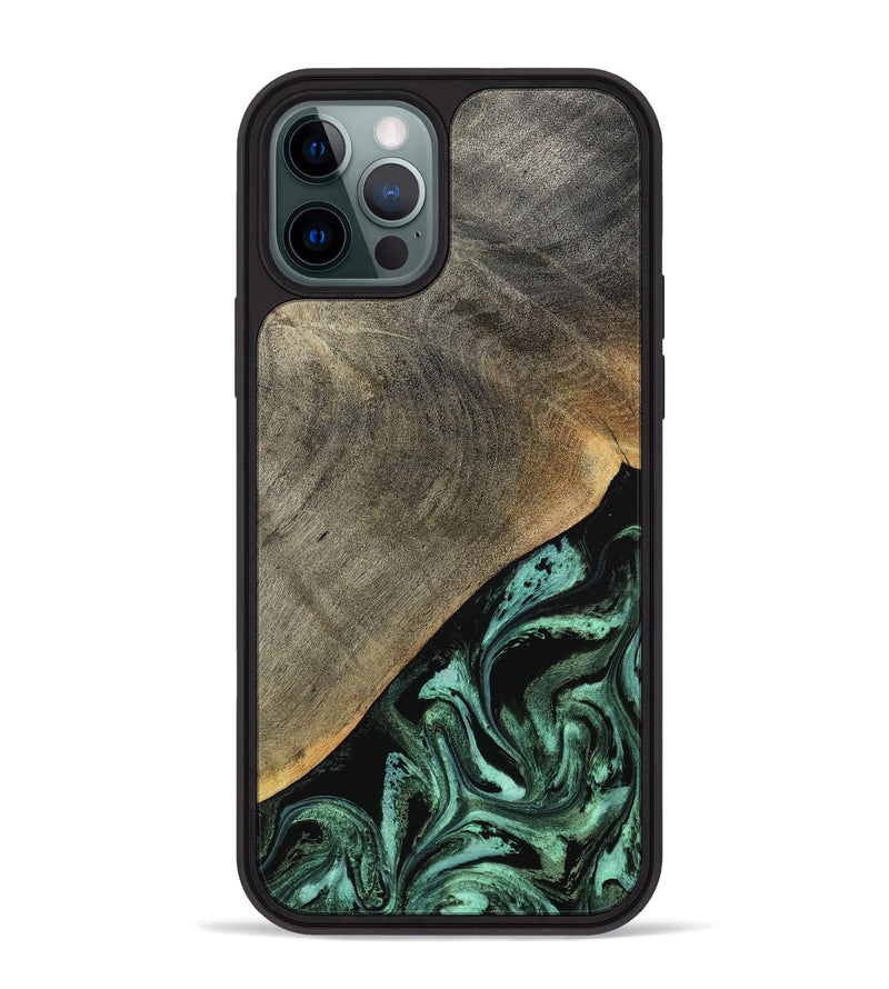 iPhone 12 Pro Max Wood Phone Case - Zack (Green, 797045)