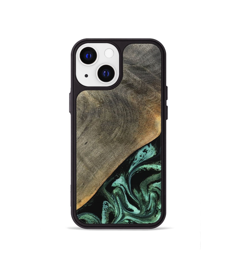 iPhone 13 mini Wood Phone Case - Zack (Green, 797045)