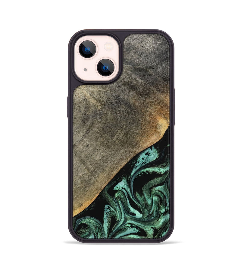 iPhone 14 Wood Phone Case - Zack (Green, 797045)