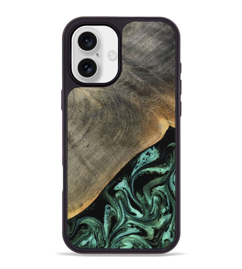 iPhone 16 Plus Wood Phone Case - Zack (Green, 797045)