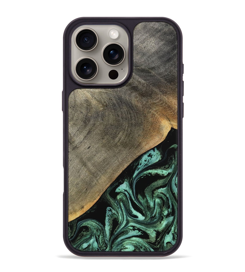 iPhone 16 Pro Max Wood Phone Case - Zack (Green, 797045)