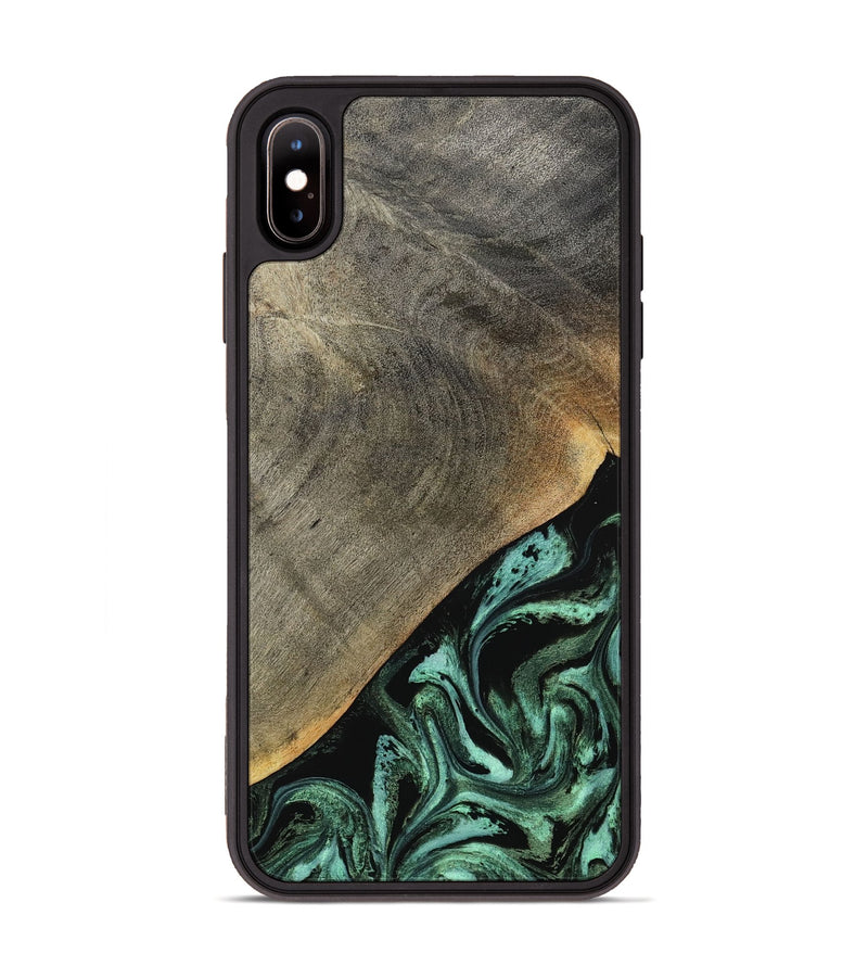 iPhone Xs Max Wood Phone Case - Zack (Green, 797045)