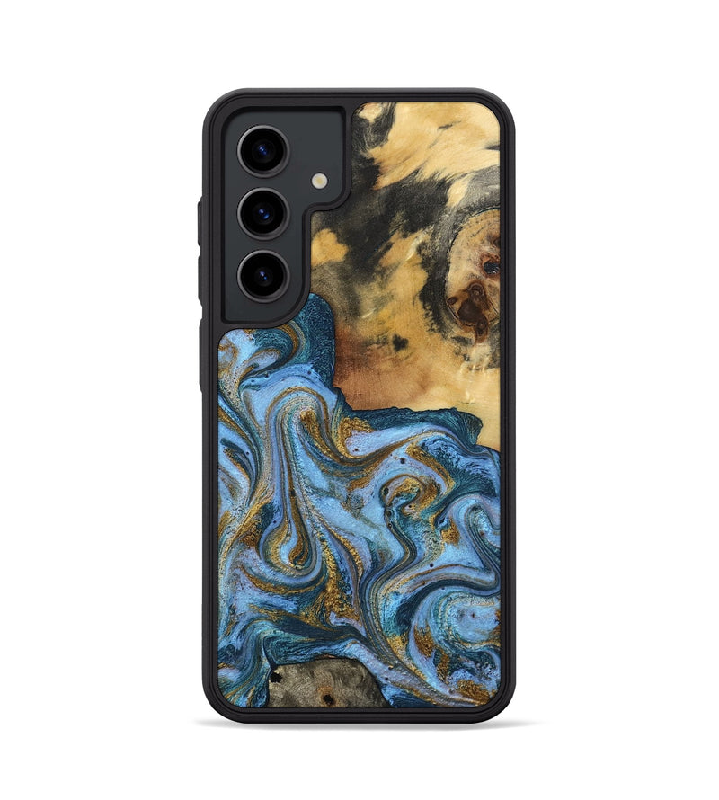 Galaxy S24 Wood Phone Case - Alisson (Teal & Gold, 797050)