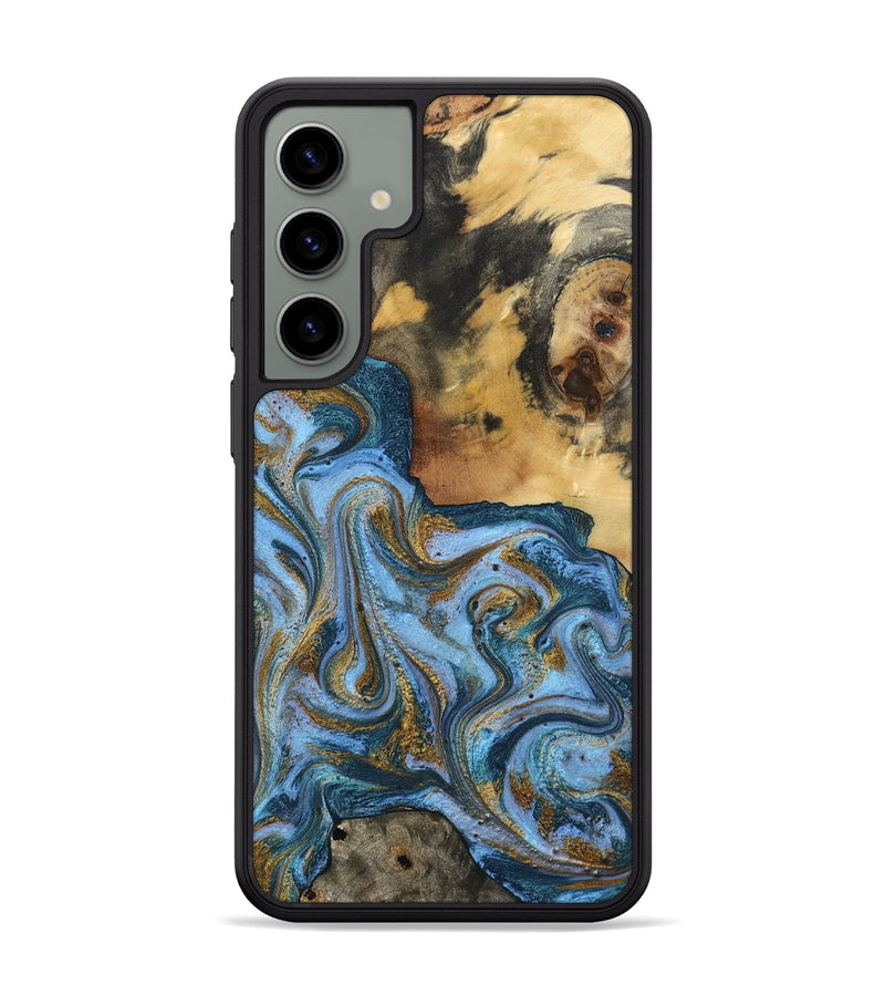 Galaxy S24 Plus Wood Phone Case - Alisson (Teal & Gold, 797050)