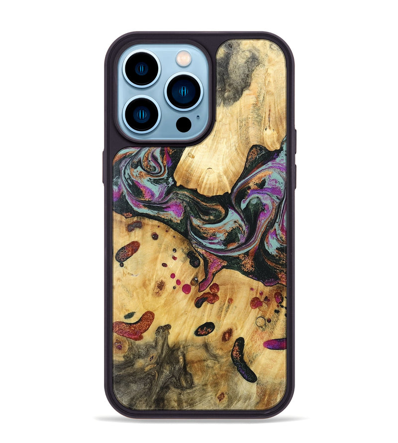 iPhone 14 Pro Max Wood Phone Case - Avis (Green, 797053)