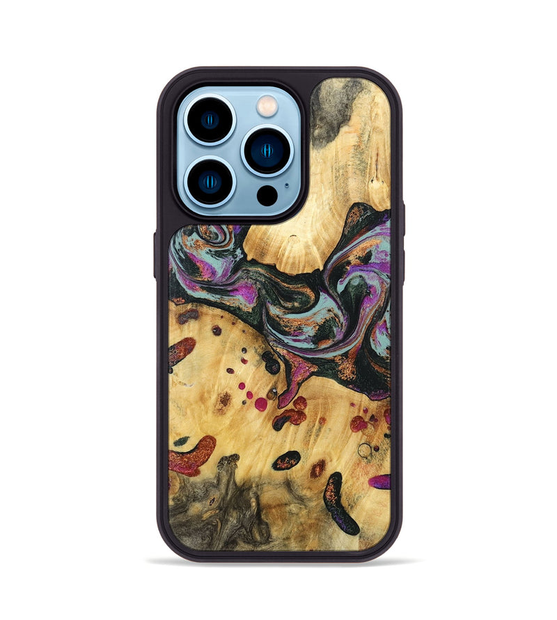 iPhone 14 Pro Wood Phone Case - Avis (Green, 797053)