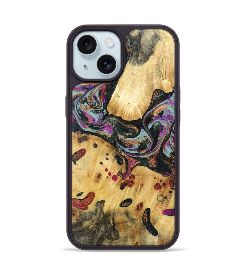 iPhone 15 Wood Phone Case - Avis (Green, 797053)