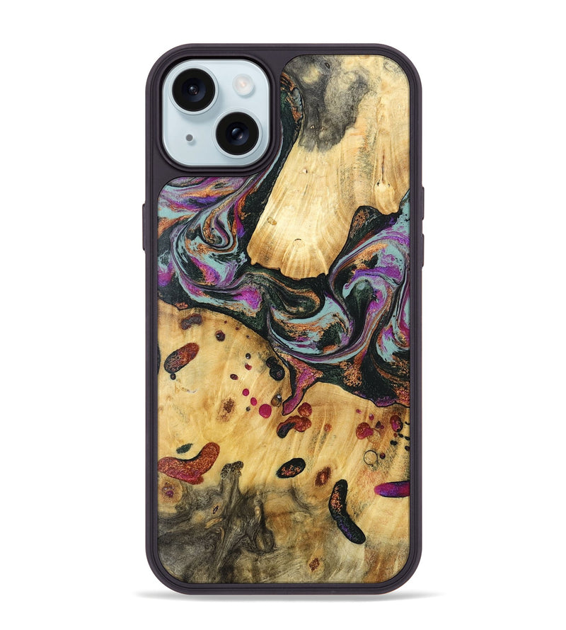 iPhone 15 Plus Wood Phone Case - Avis (Green, 797053)