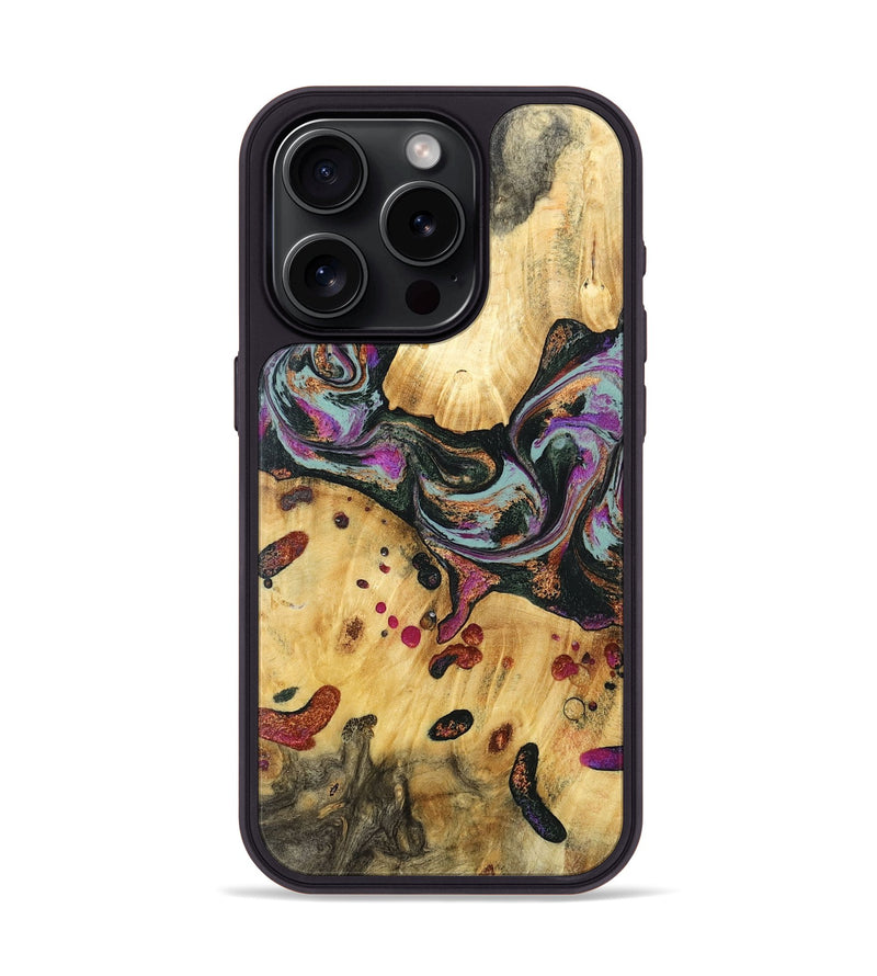 iPhone 15 Pro Wood Phone Case - Avis (Green, 797053)