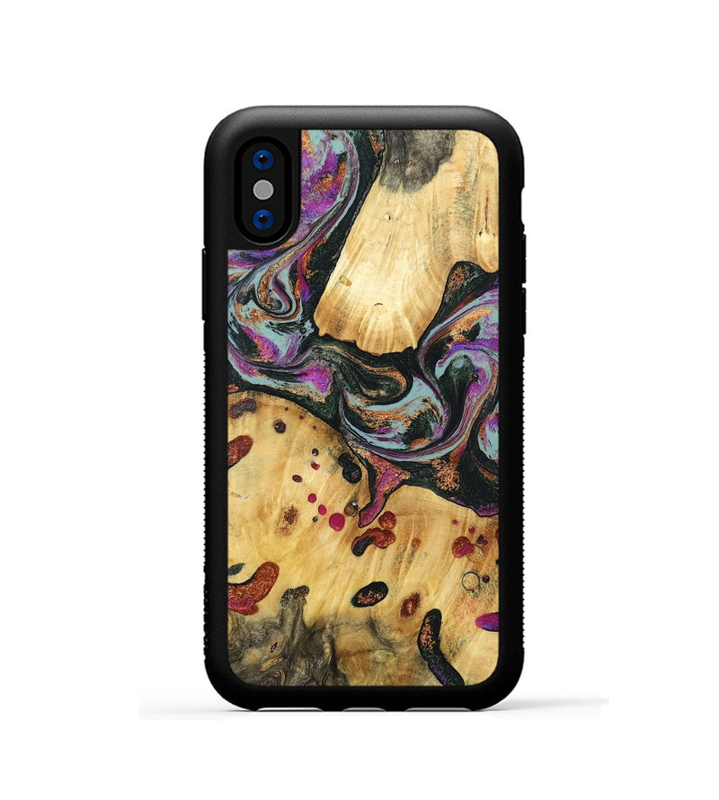 iPhone Xs Wood Phone Case - Avis (Green, 797053)