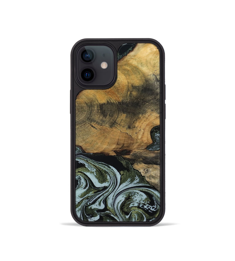 iPhone 12 mini Wood Phone Case - Lem (Green, 797061)