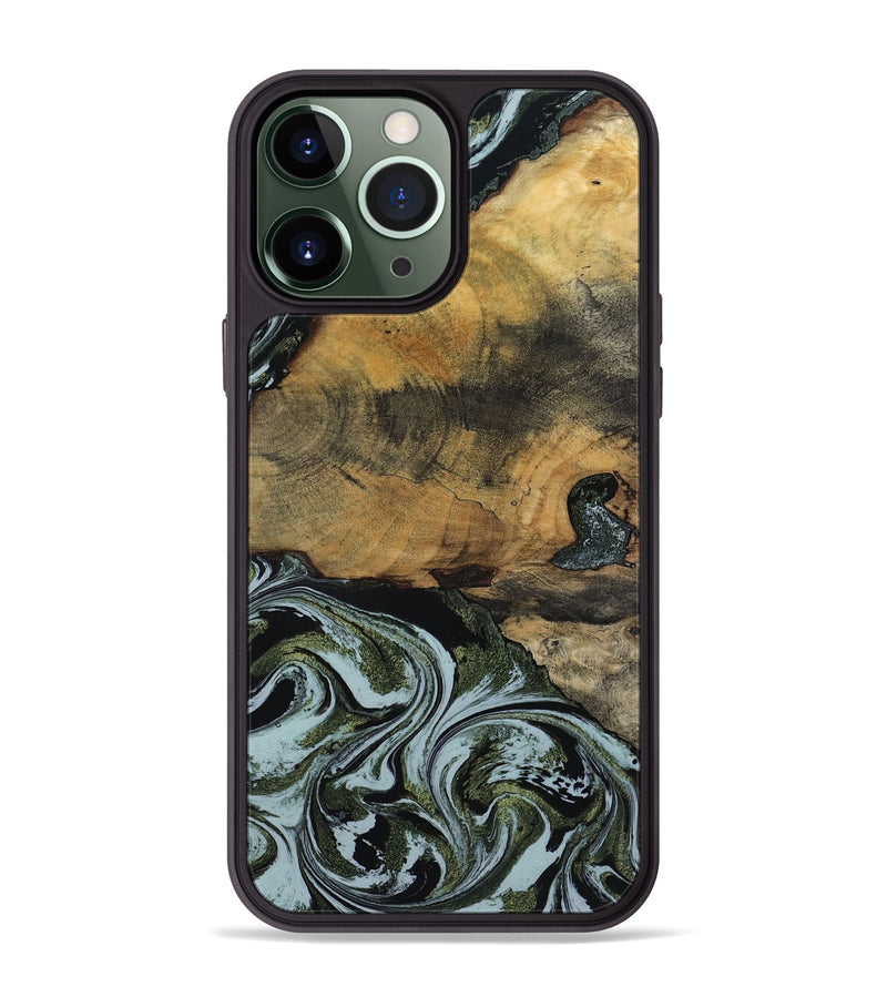 iPhone 13 Pro Max Wood Phone Case - Lem (Green, 797061)
