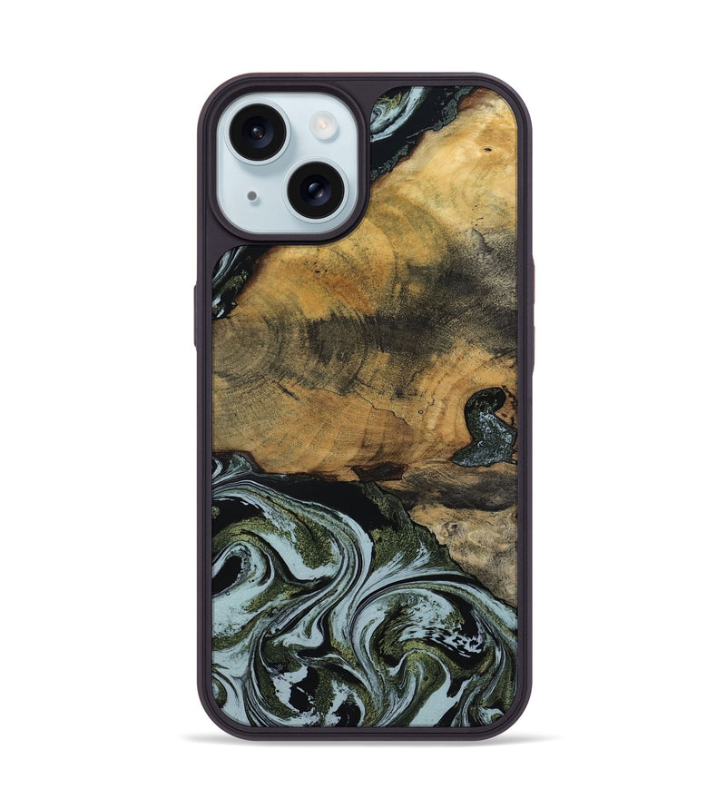 iPhone 15 Wood Phone Case - Lem (Green, 797061)