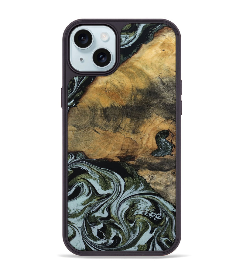 iPhone 15 Plus Wood Phone Case - Lem (Green, 797061)