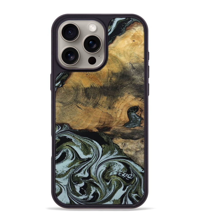 iPhone 16 Pro Max Wood Phone Case - Lem (Green, 797061)
