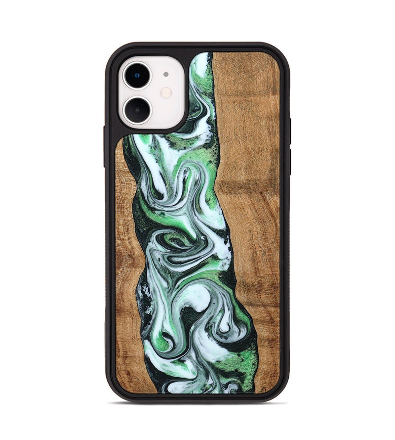 iPhone 11 Wood Phone Case - Tera (Green, 797063)