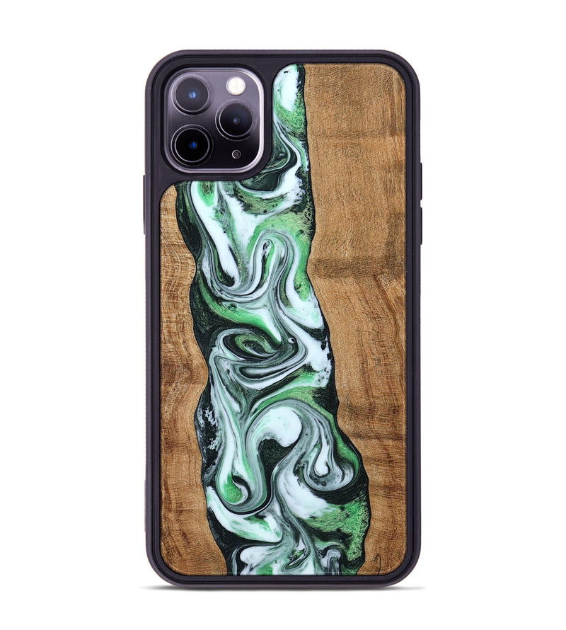 iPhone 11 Pro Max Wood Phone Case - Tera (Green, 797063)