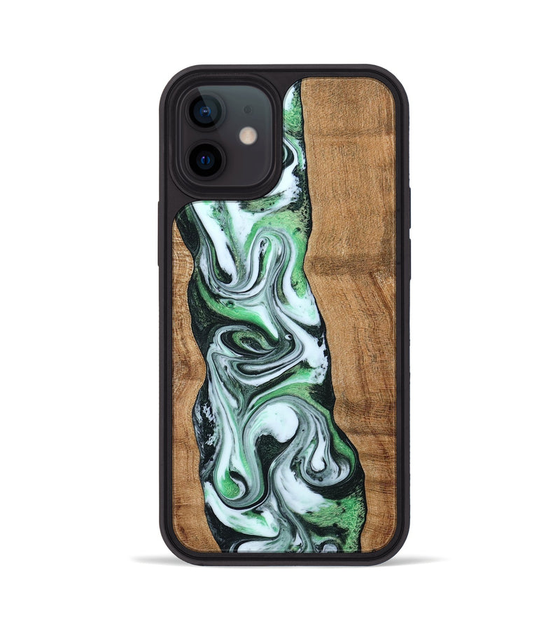 iPhone 12 Wood Phone Case - Tera (Green, 797063)